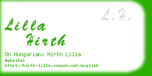 lilla hirth business card